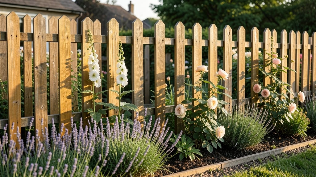 Classic Wooden Picket Fence Panels