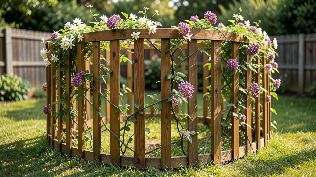 Vine-Wrapped Round Trellis Beds