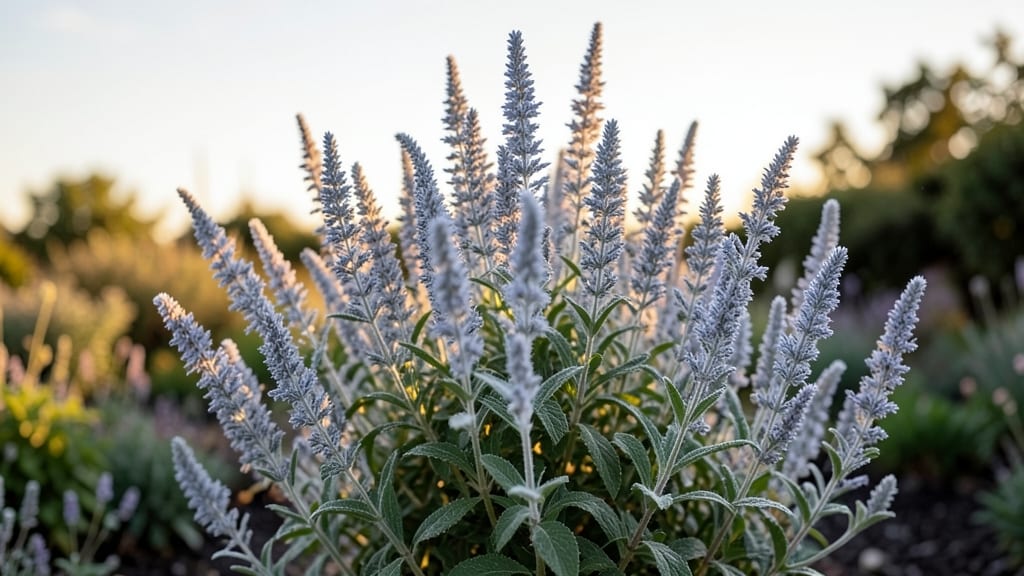 Russian Sage with Silvery Blue Blooms
