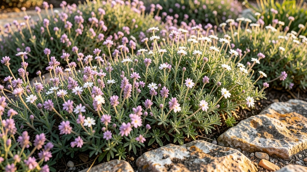 Low-Growing Creeping Thyme And Alyssum
