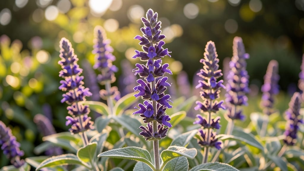 Salvia for Fragrant Purple Spikes