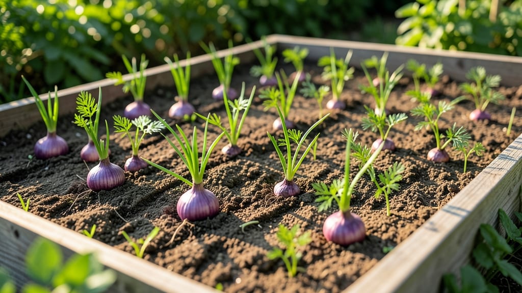 Onion and Carrot Root Protection Bed