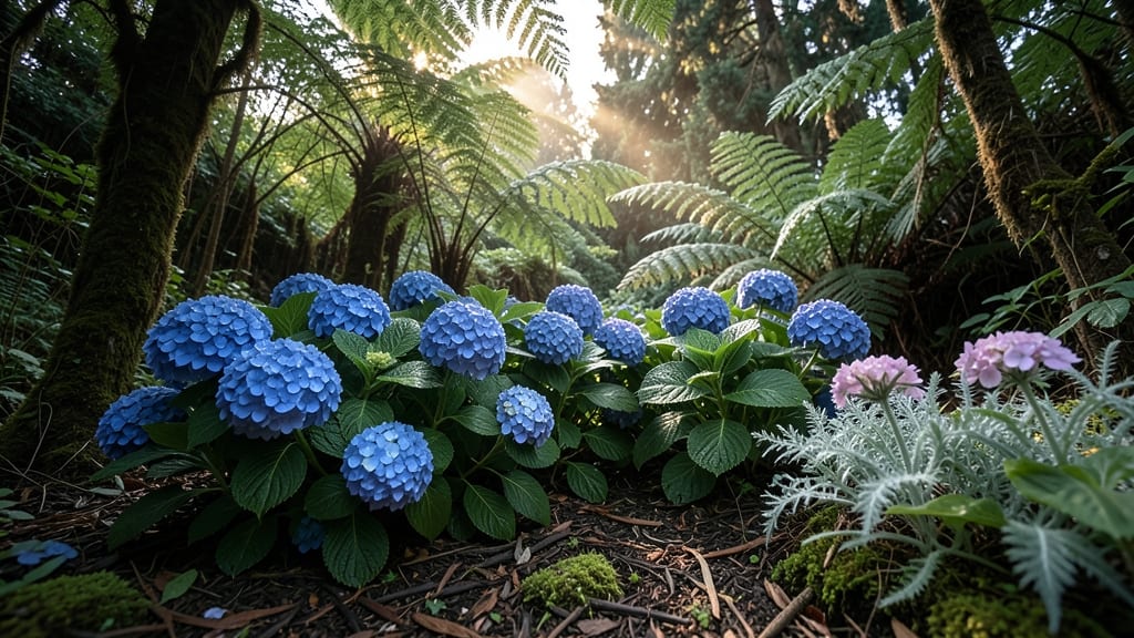 Shade-Loving Hydrangea Woodland Retreat