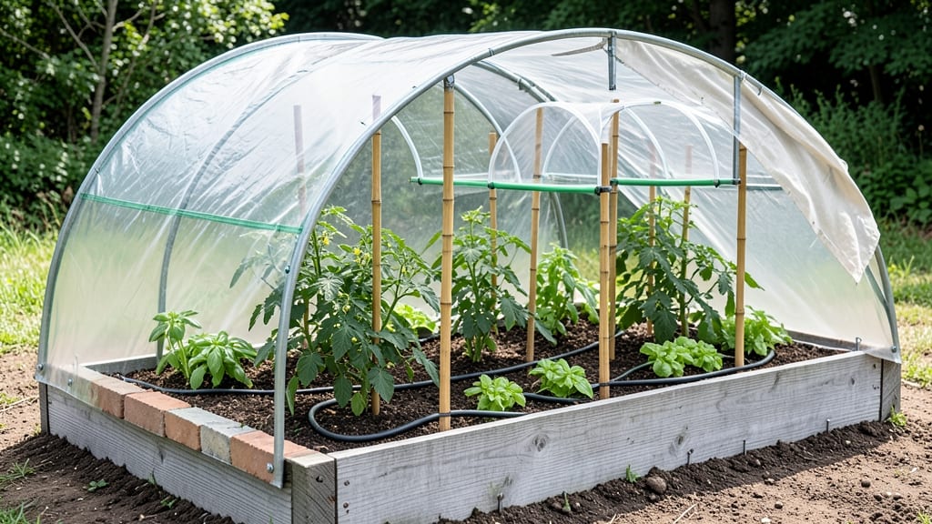 Raised Bed Hoop House: Diy Greenhouse Frames for Year-Round Plant Safety