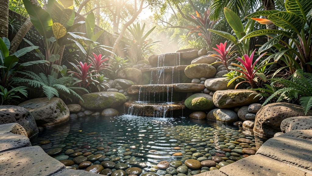 Tropical Rock Water Feature