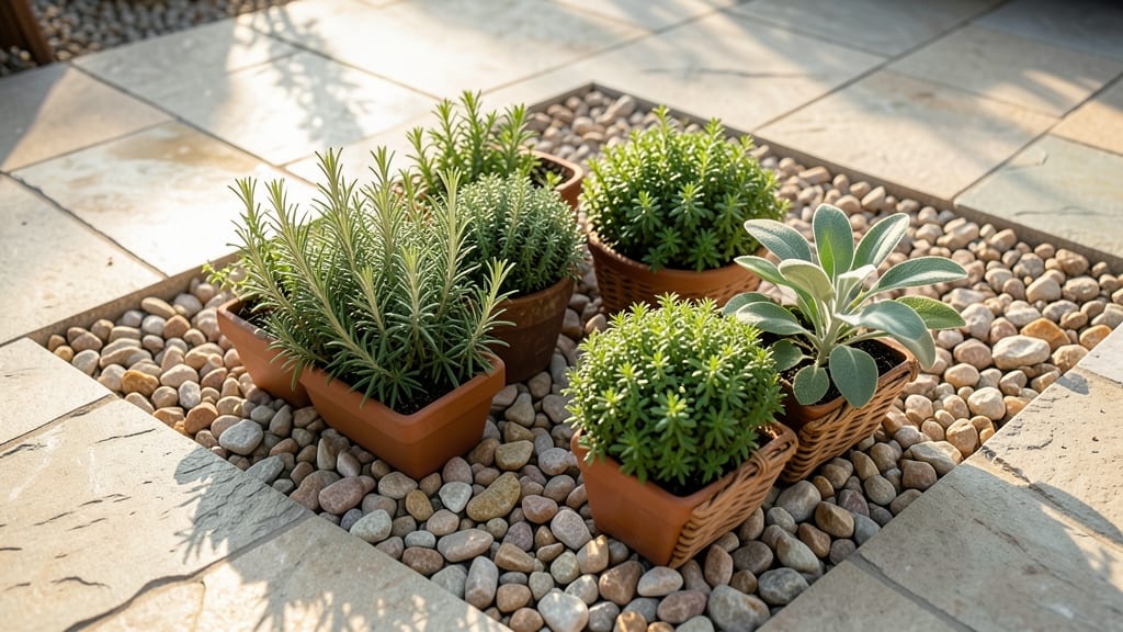 Edible Gravel Garden with Herbs