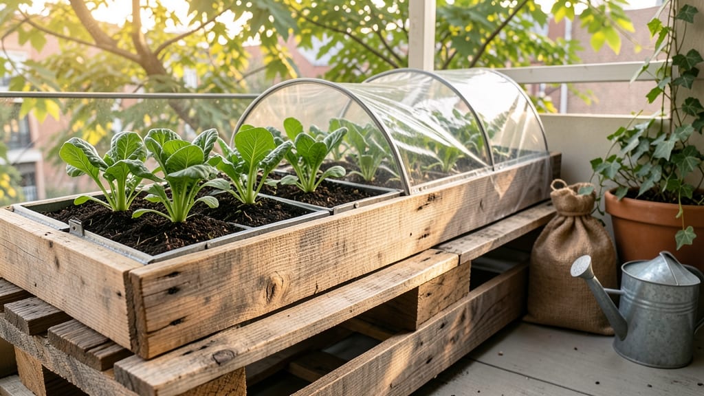 Pallet Greenhouse Bench Planter