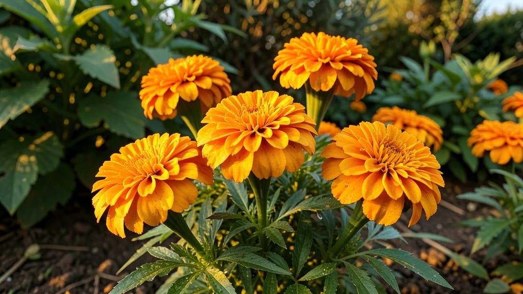 Marigold Flowers with Pyrethrin Compounds