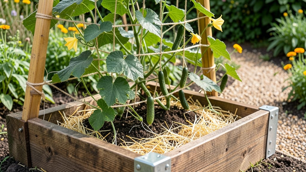 Elevated Garden Bed With Trellis: Vertical Space Maximizer for Climbing Plants