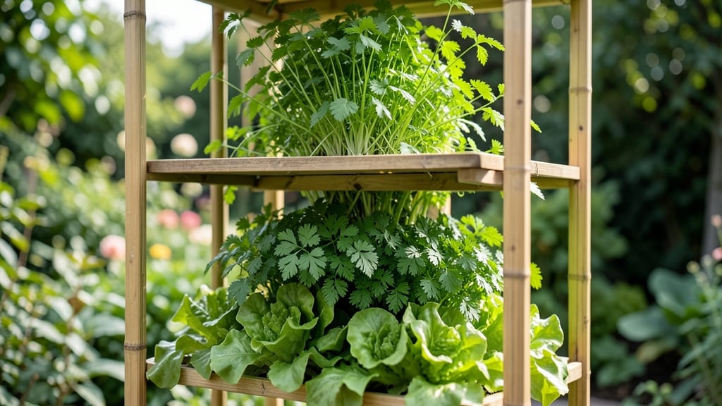 Herb and Lettuce Shade Tower Design