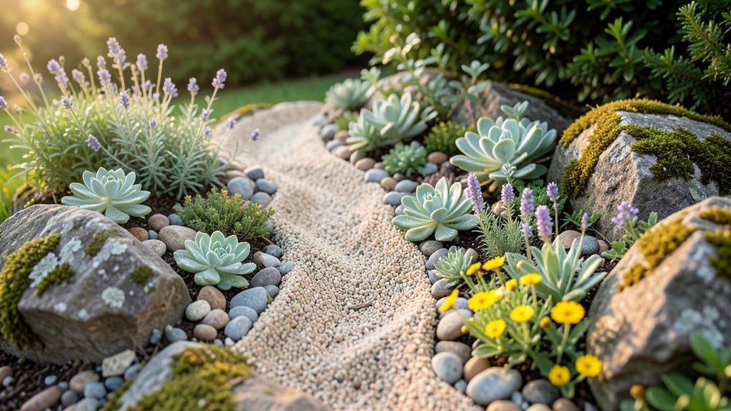 Rock Garden with Alpine Plants