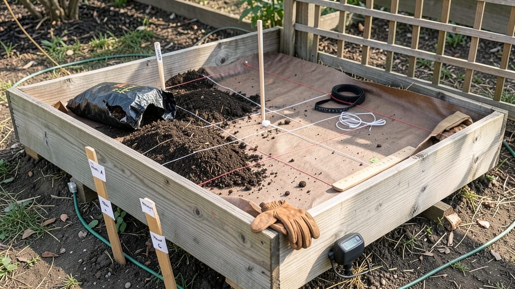 Raised Garden Bed Layout Designs: Modular Pathways for Sunlight and Root Depth Control
