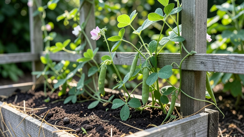 Raised Bed Peas Recipe: Vertical Trellis Hack for Bushless Harvests