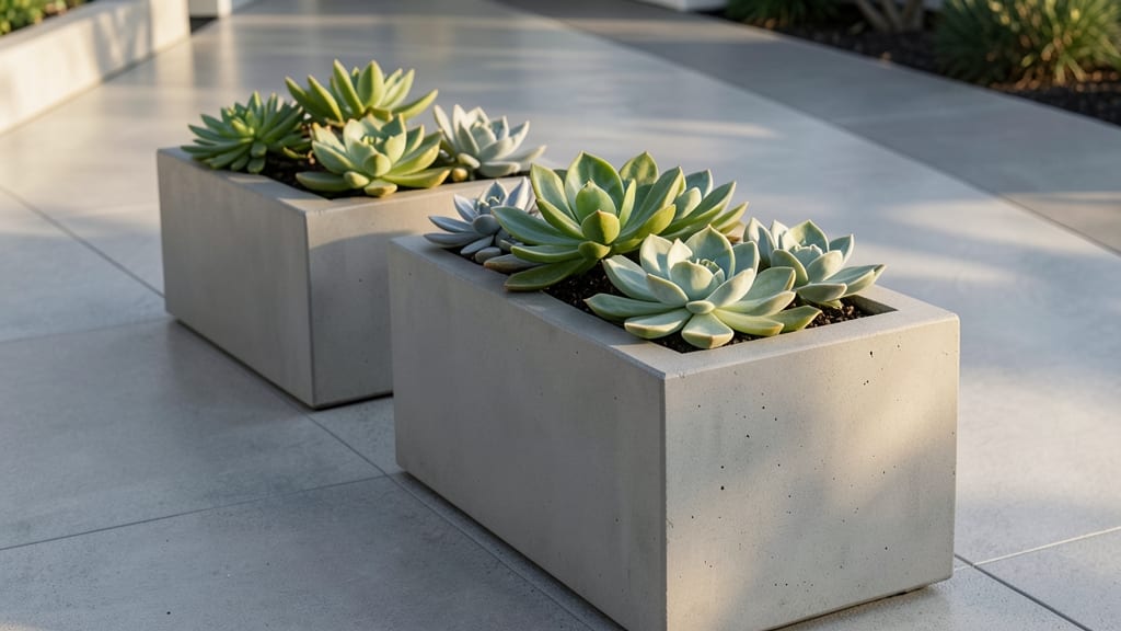Modern Minimalist Concrete Planters