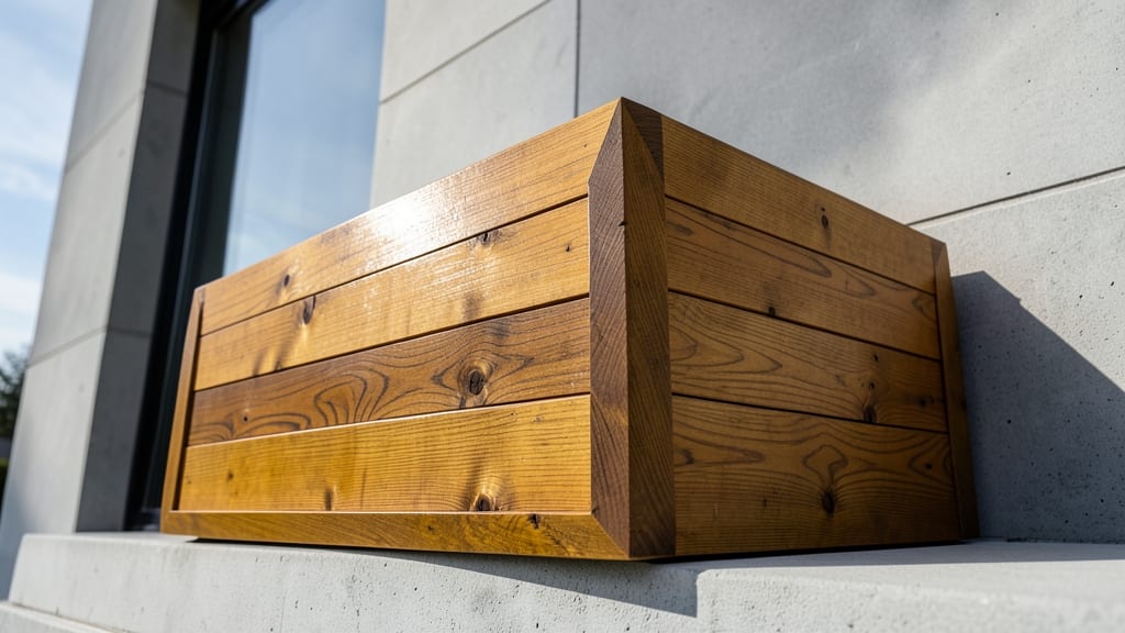 Geometric Cedar Planter Boxes