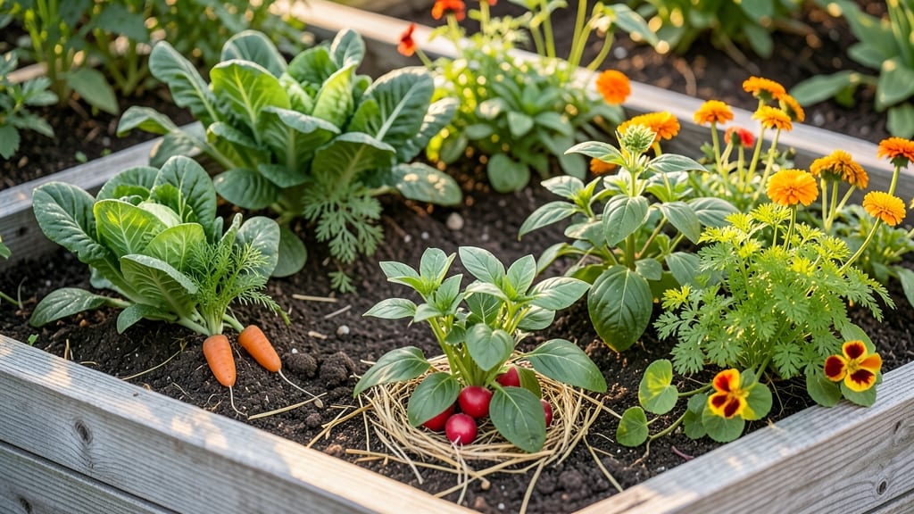 Raised Bed Potager Garden: French-Style Herb and Veggie Layout for Year-Round Harvests