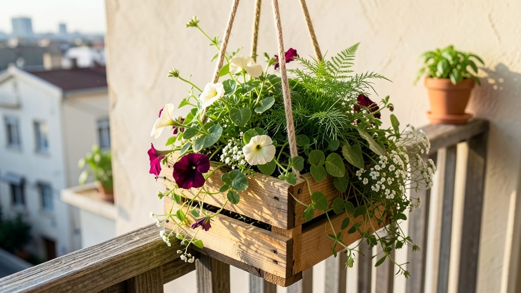 Pallet Hanging Basket Garden