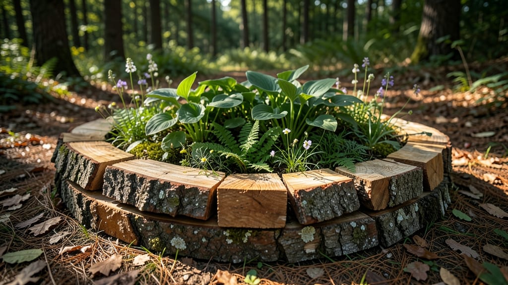 Log Slice Raised Beds