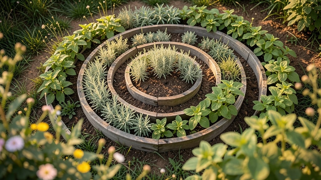 Spiral Herb Garden Bed for Microclimates