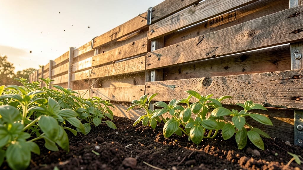 DIY Pallet Wood Windbreak