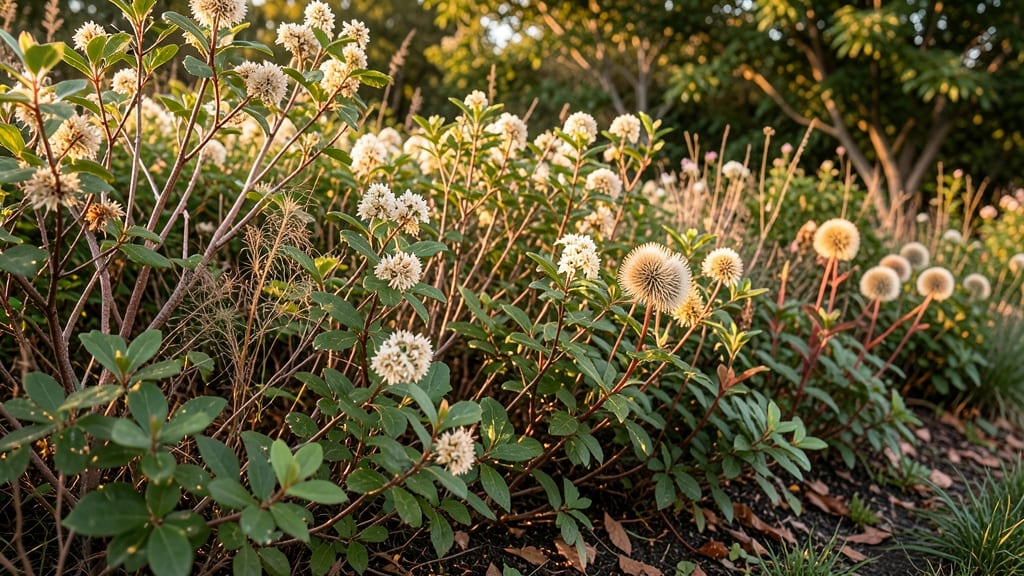Wildlife-Friendly Shrub Border with Native Plants