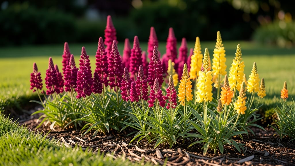 Monochromatic Snapdragon Height Gradient Beds