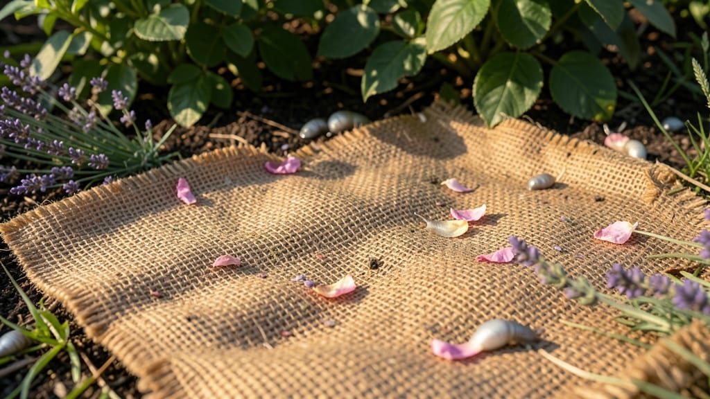 Burlap Mulch for Organic Pest Deterrence